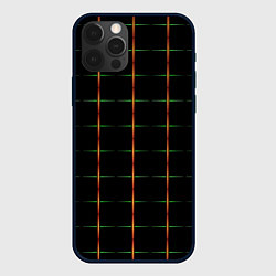 Чехол для iPhone 12 Pro Max Color black orange green crosses, цвет: 3D-черный