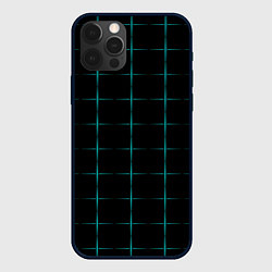 Чехол для iPhone 12 Pro Max Color black blue crosses, цвет: 3D-черный