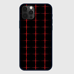 Чехол для iPhone 12 Pro Max Color black red crosses, цвет: 3D-черный