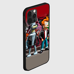 Чехол для iPhone 12 Pro Max Bender bending robot and Fry - ai art graffiti, цвет: 3D-черный — фото 2
