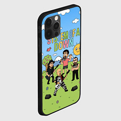 Чехол для iPhone 12 Pro Max System of a Down, мультяшный, цвет: 3D-черный — фото 2