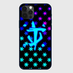 Чехол для iPhone 12 Pro Max Doom winter neon, цвет: 3D-черный