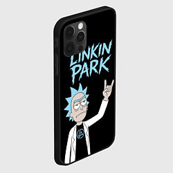 Чехол для iPhone 12 Pro Max Linkin Park и Рик рокер двухсторонняя, цвет: 3D-черный — фото 2