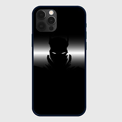 Чехол для iPhone 12 Pro Max Силуэт Бэтмена - градиент, цвет: 3D-черный
