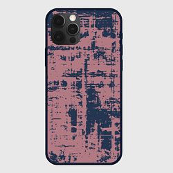 Чехол для iPhone 12 Pro Max Текстура с потертостями сине-розовая, цвет: 3D-черный