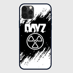 Чехол для iPhone 12 Pro Max Dayz белые краски лого, цвет: 3D-черный