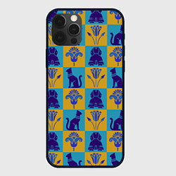 Чехол для iPhone 12 Pro Max Символы Египта, цвет: 3D-черный