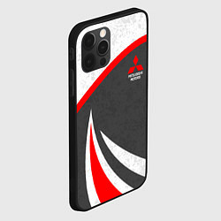 Чехол для iPhone 12 Pro Max Mitsubishi - красный и серый, цвет: 3D-черный — фото 2