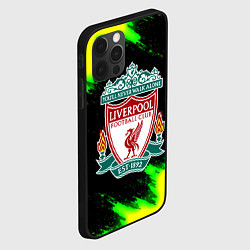 Чехол для iPhone 12 Pro Max Ливерпуль кислотные краски, цвет: 3D-черный — фото 2