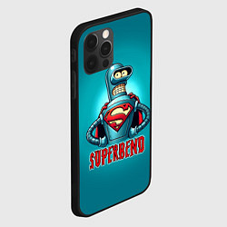 Чехол для iPhone 12 Pro Max Bender superman - collaboration, цвет: 3D-черный — фото 2