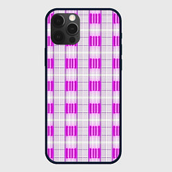 Чехол для iPhone 12 Pro Max Color pink and white, цвет: 3D-черный
