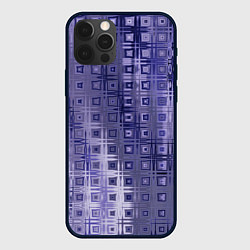 Чехол для iPhone 12 Pro Max Геометрический градиент фиолетовый, цвет: 3D-черный