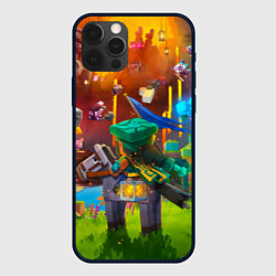 Чехол для iPhone 12 Pro Max Майнкрафт - странник на лошади, цвет: 3D-черный