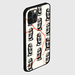 Чехол для iPhone 12 Pro Max Статуи моаи, цвет: 3D-черный — фото 2