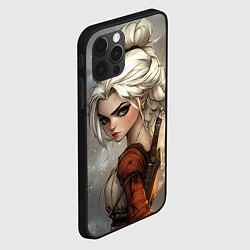 Чехол для iPhone 12 Pro Max Цири в мультяшном стиле, цвет: 3D-черный — фото 2