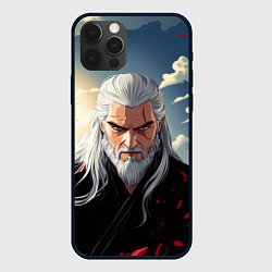 Чехол для iPhone 12 Pro Max Ведьмак стиль аниме, цвет: 3D-черный