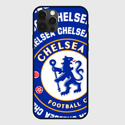 Чехол для iPhone 12 Pro Max Челси надписи по кругу и логотип, цвет: 3D-черный