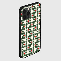 Чехол для iPhone 12 Pro Max Абстрактный лиственный узор, цвет: 3D-черный — фото 2