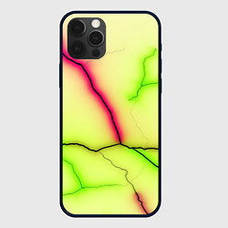 Чехол для iPhone 12 Pro Max Multicolored lightning, цвет: 3D-черный