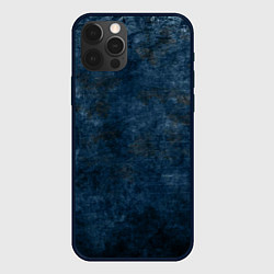 Чехол для iPhone 12 Pro Max Абстракция - old blue wall with black stains, цвет: 3D-черный