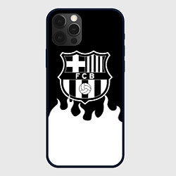 Чехол для iPhone 12 Pro Max Барселона белый огонь, цвет: 3D-черный