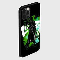 Чехол для iPhone 12 Pro Max One Piece силуэт Ророноа Зоро, цвет: 3D-черный — фото 2