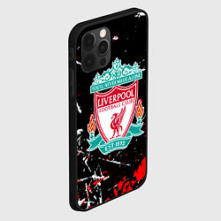 Чехол для iPhone 12 Pro Max Liverpool штрихи красок, цвет: 3D-черный — фото 2