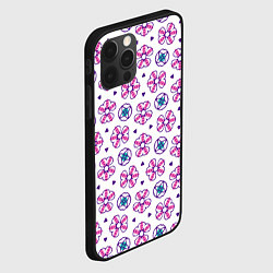 Чехол для iPhone 12 Pro Max Паттерн из абстрактных цветов, цвет: 3D-черный — фото 2