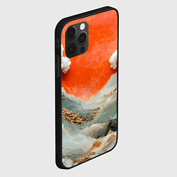 Чехол для iPhone 12 Pro Max Японский пейзаж абстракция, цвет: 3D-черный — фото 2