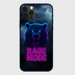 Чехол для iPhone 12 Pro Max Rage mode злой медведь, цвет: 3D-черный