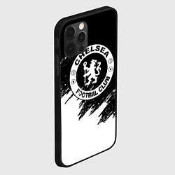 Чехол для iPhone 12 Pro Max Чели белые краски текстура, цвет: 3D-черный — фото 2