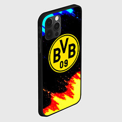 Чехол для iPhone 12 Pro Max Borussia огненные и холодные краски, цвет: 3D-черный — фото 2