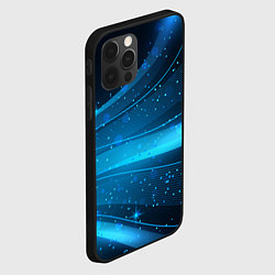 Чехол для iPhone 12 Pro Max Абстракция волнистых линий, цвет: 3D-черный — фото 2