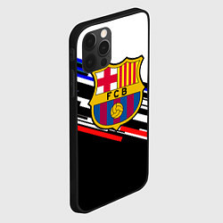 Чехол для iPhone 12 Pro Max Barcelona полосы текстура спорт, цвет: 3D-черный — фото 2