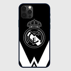 Чехол для iPhone 12 Pro Max Real Madrid геометрия спорт, цвет: 3D-черный