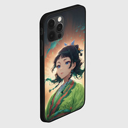 Чехол для iPhone 12 Pro Max Маомао на фоне облаков, цвет: 3D-черный — фото 2