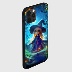 Чехол для iPhone 12 Pro Max Ведьмочка-малютка в ночь на хэллоуин, цвет: 3D-черный — фото 2