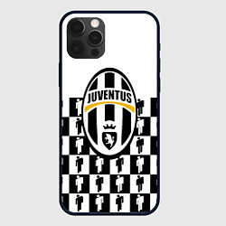 Чехол для iPhone 12 Pro Max Juventus болельщики паттерн, цвет: 3D-черный