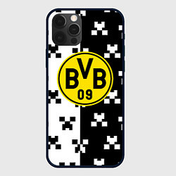Чехол для iPhone 12 Pro Max Borussia pattern minecraft, цвет: 3D-черный