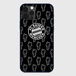 Чехол для iPhone 12 Pro Max Бавария Мюнхен люди паттерн, цвет: 3D-черный