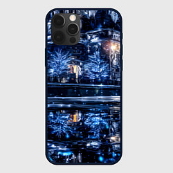 Чехол для iPhone 12 Pro Max Новогодняя ночная Москва, цвет: 3D-черный