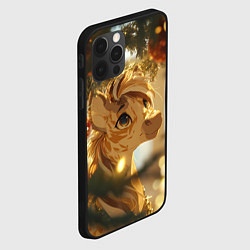 Чехол для iPhone 12 Pro Max Лошадка любуется елочным шаром, цвет: 3D-черный — фото 2