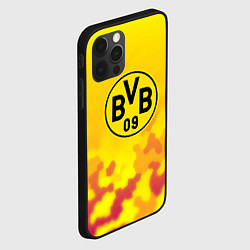 Чехол для iPhone 12 Pro Max Borussia камуфляж желтый текстура, цвет: 3D-черный — фото 2