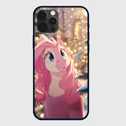 Чехол iPhone 12 Pro Max Удивленная лошадка - Новый год