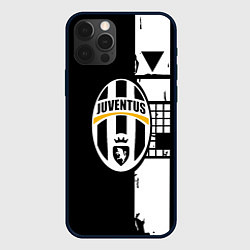 Чехол для iPhone 12 Pro Max Ювентус геометрия белая, цвет: 3D-черный