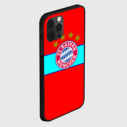 Чехол для iPhone 12 Pro Max Бавария Мюнхен полосы линии, цвет: 3D-черный — фото 2