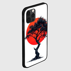 Чехол для iPhone 12 Pro Max Японское дерево и солнце, цвет: 3D-черный — фото 2