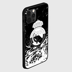Чехол для iPhone 12 Pro Max Реал Мадрид краски текстура, цвет: 3D-черный — фото 2