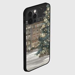 Чехол для iPhone 12 Pro Max Елка во дворе, цвет: 3D-черный — фото 2