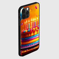Чехол для iPhone 12 Pro Max Радуга праздничного торта, цвет: 3D-черный — фото 2